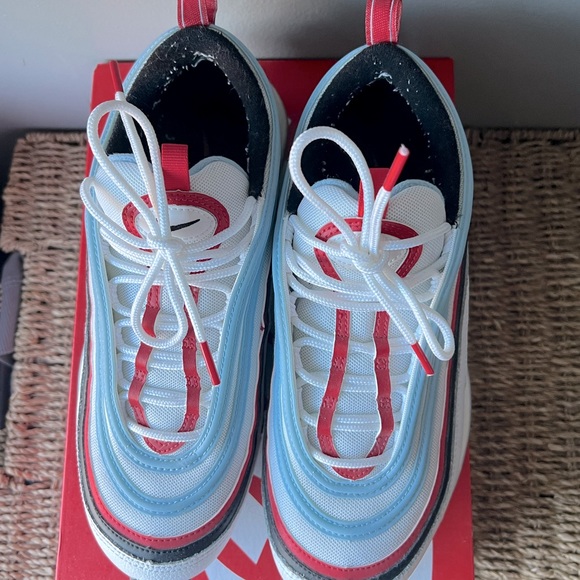 Nike Air Max 97 in Red, White, and Light Blue - Picture 2 of 4